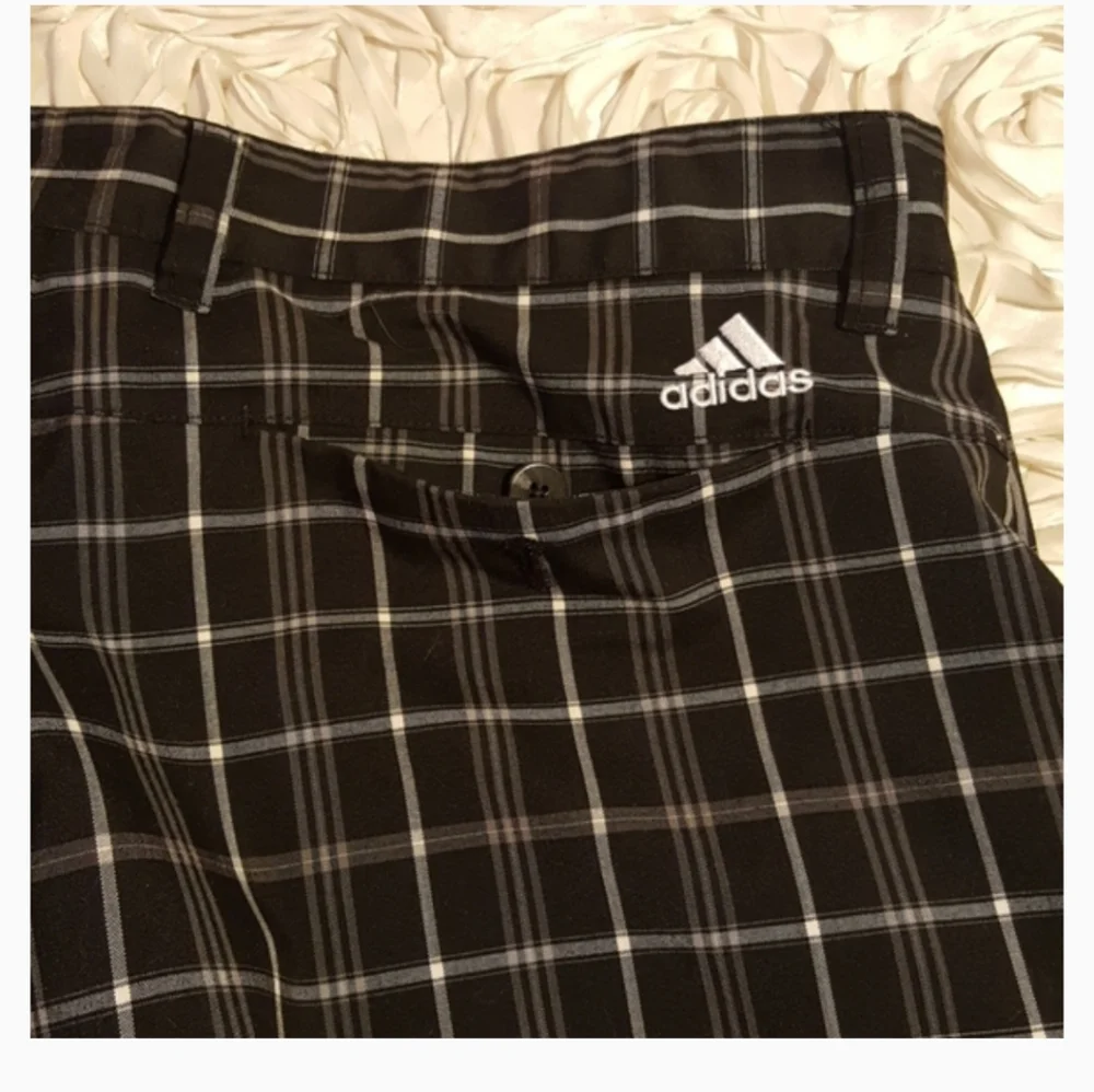 Adidas Mens Shorts Plaid Black. - Picture 4 of 8